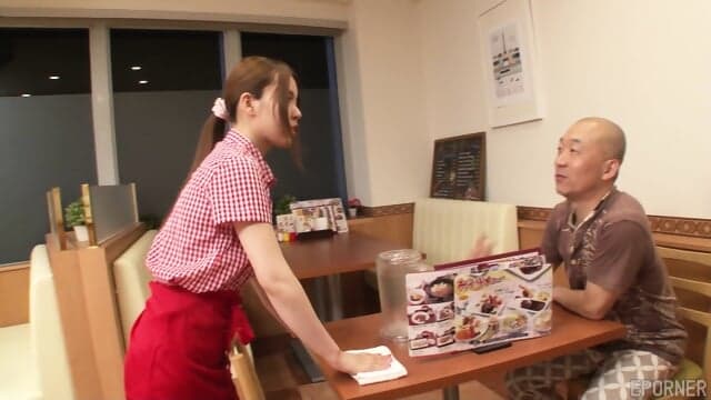 Asian Waitress Banged Hard