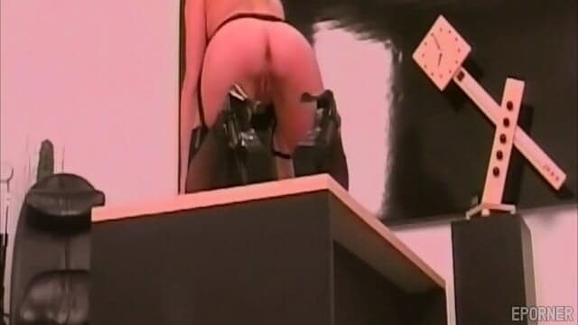 Office Blonde Spreads Her Legs on the Desk and Shows Off Her Soaked Pussy
