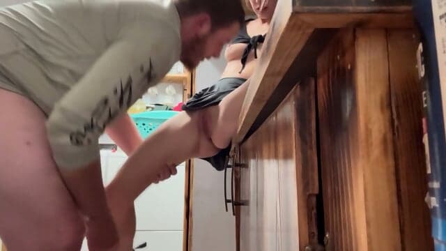 Sneaky Teen Babysitter Creampie Fuck In Pantry