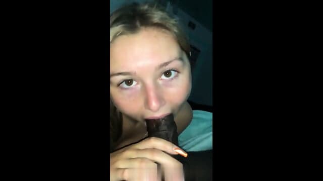 Gorgeous Blonde Worships Her BF's BBC