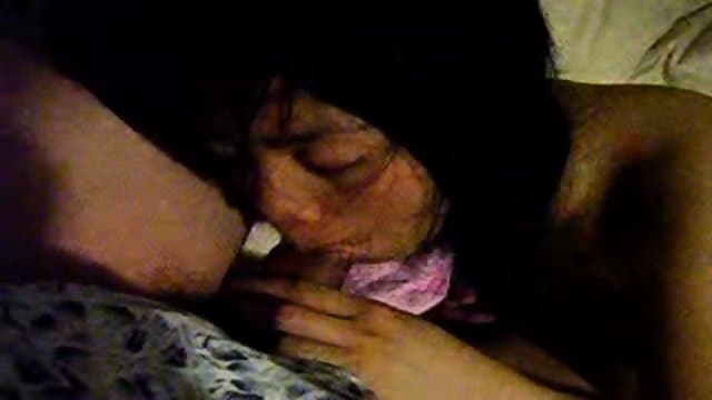 Tight amateur asian blows a dick
